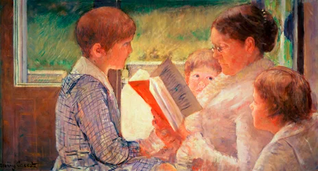 Pani Cassatt czyta wnukom, 1888 r.